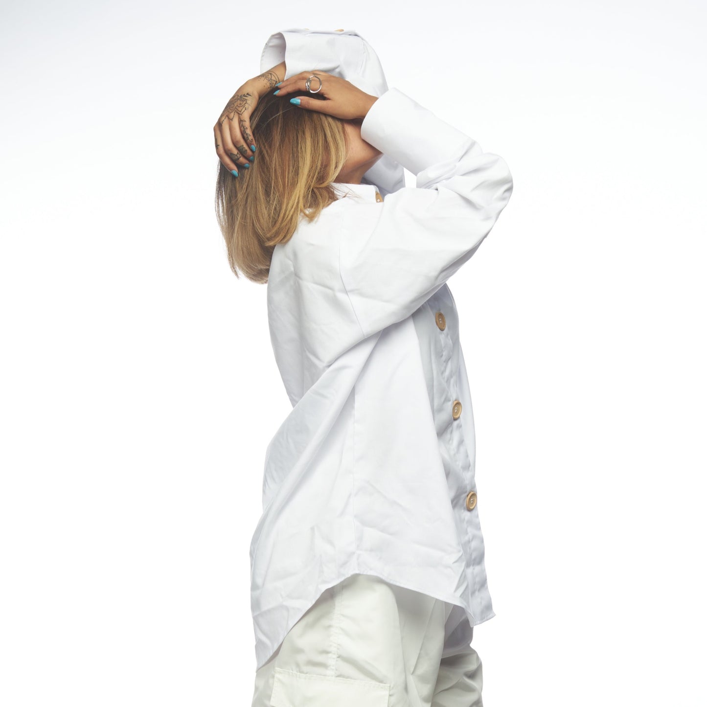 layered oversized shirt